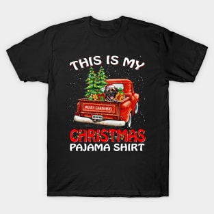 This Is My Christmas Pajama Shirt Mastiff Truck Tree T-Shirt